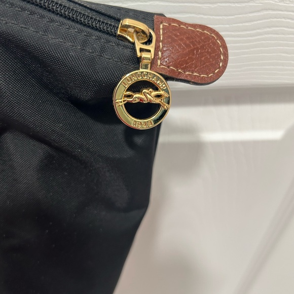 Longchamp Black Tote with Brown Leather Accents - Picture 3 of 9